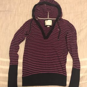 Navy and blue knit sweater